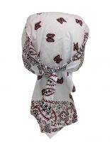 Bandana Cap Old School weinrot weiß