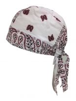 Bandana Cap Old School weinrot weiß