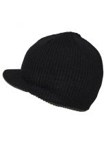 US Schildmütze Cap gestrickt schwarz oliv wendbar