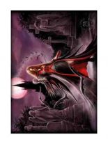 Anne Stokes Poster Fahne Blood Moon