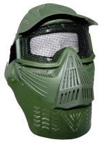 Gesichtsmaske Vollschutz oliv mit Gitter