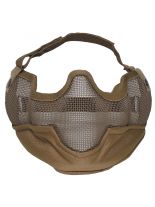Halbschutz Gesichtsmaske coyote tan mit Gitter