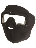 Gesichtsschutz Neopren schwarz mit Brille klar