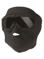 Gesichtsschutz Neopren schwarz mit Brille getönt