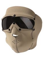 Gesichtsschutz Neopren beige mit Brille getönt