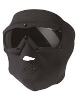 Gesichtsschutz Neopren PRO schwarz mit Brille getönt