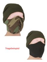 Neopren Gesichtsschutz Maske schwarz woodland wendbar