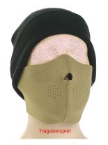 Neopren Gesichtsschutz Maske schwarz coyote tan wendbar