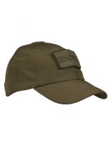 Softshell Baseball Cap oliv mit Klett