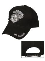 Baseball Cap US Marines schwarz
