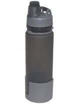 Faltbare Trinkflasche Silikon 0,5 l grau