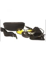 Biker Goggle Sportbrille mit Ersatzgläser schwarz