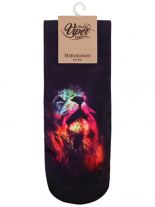 Sneaker Socken bedruckt Löwe bunt