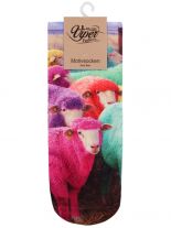 Sneaker Socken bedruckt Schafe bunt