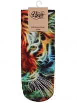 Sneaker Socken bedruckt Tiger bunt