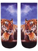 Sneaker Socken bedruckt Tiger