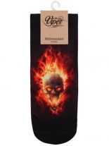 Sneaker Socken bedruckt Skull Fammen