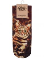Sneaker Socken bedruckt Katze bunt