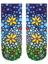 Sneaker Socken bedruckt Blumen