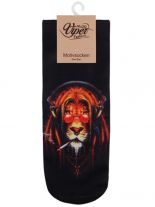 Sneaker Socken bedruckt rauchender Löwe