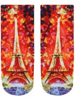 Sneaker Socken bedruckt Eiffelturm