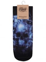 Sneaker Socken bedruckt Totenkopf