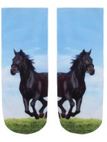 Sneaker Socken bedruckt Black Beauty