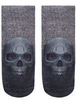 Sneaker Socken bedruckt Skull schwarz weiß