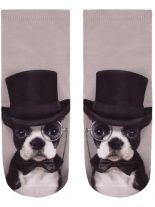 Sneaker Socken bedruckt Gentlemandog