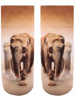 Sneaker Socken bedruckt Elefanten