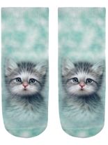 Sneaker Socken bedruckt Katzenbaby