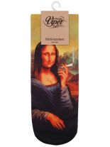 Sneaker Socken bedruckt kiffende Mona Lisa