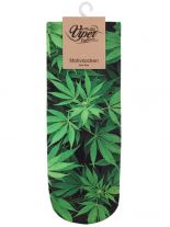Sneaker Socken bedruckt Hanfblätter