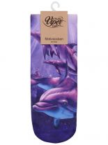 Sneaker Socken bedruckt Delfine