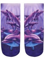 Sneaker Socken bedruckt Delfine