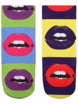 Sneaker Socken bedruckt Lippen