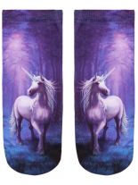 Sneaker Socken bedruckt Einhorn