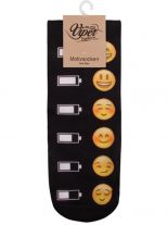 Sneaker Socken bedruckt Emoji Batteriestand