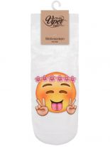 Sneaker Socken bedruckt Emoji Flower Power