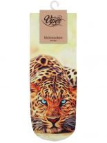 Sneaker Socken bedruckt Gepard liegend