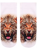Sneaker Socken bedruckt Gepard