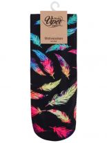 Sneaker Socken bedruckt Federn bunt
