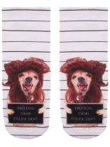 Sneaker Socken bedruckt Bad Dog