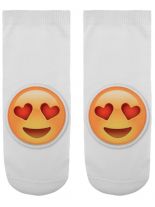 Sneaker Socken bedruckt Emoji Love