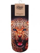 Sneaker Socken bedruckt böser Gepard