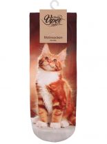 Sneaker Socken bedruckt Katze