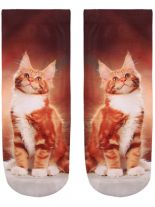 Sneaker Socken bedruckt Katze