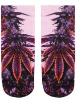 Sneaker Socken bedruckt Hanf rot