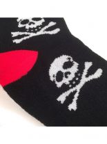 Socken Totenkopf weiß medium