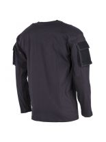 US Army Longsleeve Shirt schwarz mit Ärmeltaschen